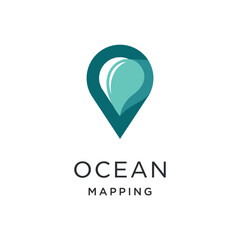 mapping with water drops, modern creative design logo concept