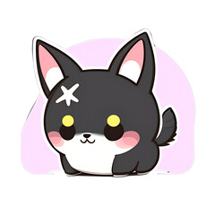 A cute cartoon Dog. Perfect for sticker, t-shirt or Design template. generative AI. V
