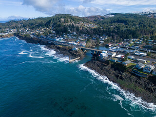Depoe Bay Oregon Coast Highway 101 Drone Photo 3