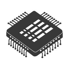 Silhouette IC or Integrated Circuit single electronic component