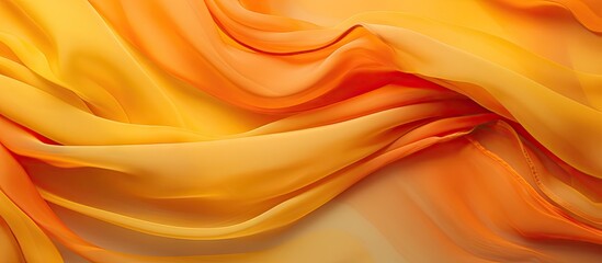 Obraz premium Close up of yellow and orange fabric on white background