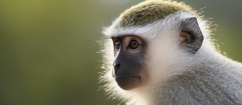 Close-up of a monkey against a blurred backdrop