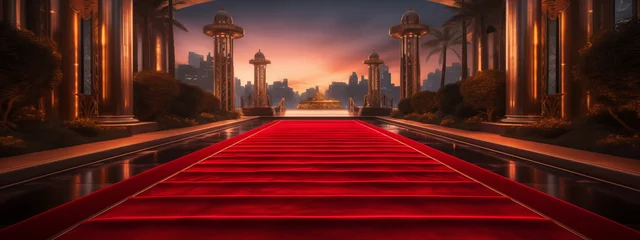 Foto op Canvas red carpet, sunset © Olena