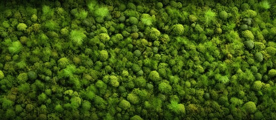 A mossy forest seen from above