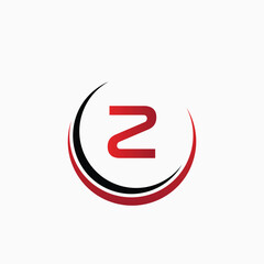 Circle Z Letter Digital Network , abstract Z dotted logo design.
