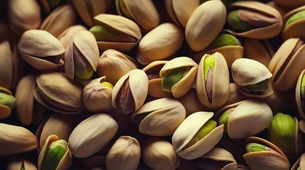 Fotobehang Rich background filled with fresh pistachios © Derby