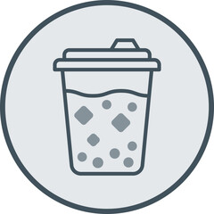 Soda Line Fill Circle Icon