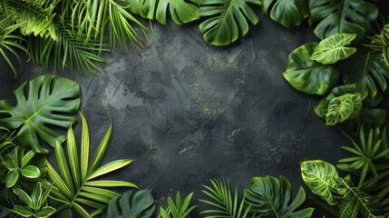 serene oasis blending Sustainable Bamboo with a lush Rainforest border, perfect for showcasing...