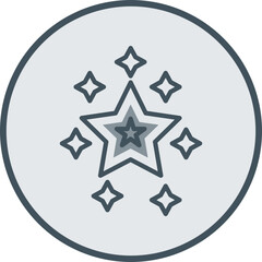 Star Line Fill Circle Icon