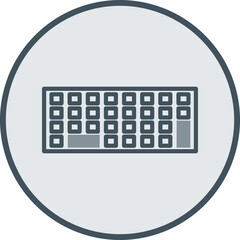 Keyboard Line Fill Circle Icon