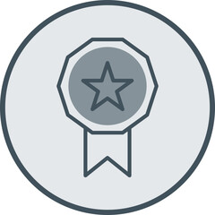 Ribbon Line Fill Circle Icon