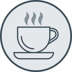 Cup Line Fill Circle Icon