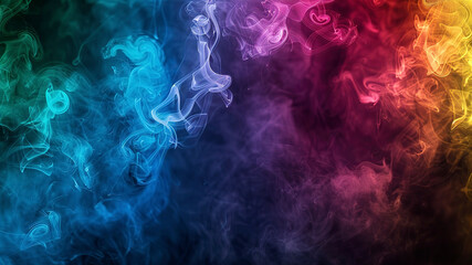 Fototapeta na wymiar full hd dark background with smoke, dark colors with smoke, smoke in the dark, dark banner