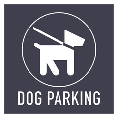 Vector graphic of dog parking sign