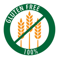 Vector graphic of gluten free sign for food products