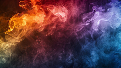 Obraz premium full hd dark background with smoke, dark colors with smoke, smoke in the dark, dark banner