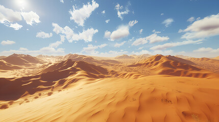 Naklejka premium Desert Sahara Desert Landscape View Aspect 16:9 