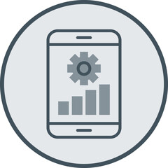 Mobile Optimization Line Fill Circle Icon
