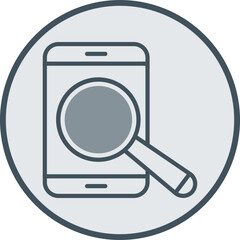Mobile Search Line Fill Circle Icon