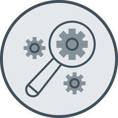 Keyword Optimization Line Fill Circle Icon