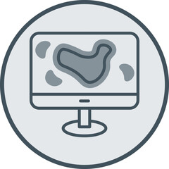 Heatmap Line Fill Circle Icon