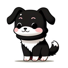 Fototapeta premium A cute cartoon Dog. Perfect for sticker, t-shirt or Design template. generative AI. V