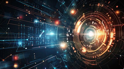 Fototapeta premium An engaging vector background illustrating the abstract concept of technology communication