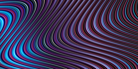 Beauty lines purple, violet abstraction, festival background, fantasy futuristic wallpaper, 3D rendering, 3D illustration