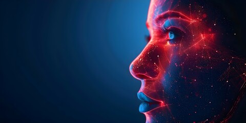 Enhancing Security with Apple's Face ID Biometric Facial Recognition System for Modern Devices. Concept Biometric Security, Face ID, Facial Recognition, Data Protection, Modern Technology