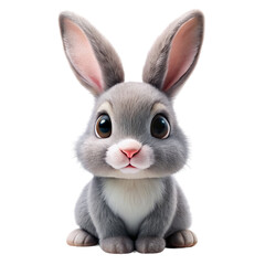Obraz premium Cute Easter Bunny. Isolated on transparent background.