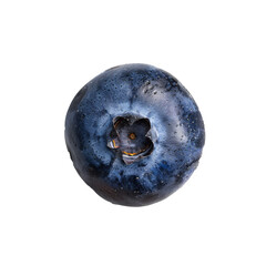 Blueberry isolated. Blueberry with leaves on white. Bilberry on transparent background. AI generative