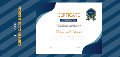 Certificate template with elegant elements for college schools other institute