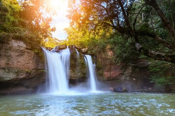 Fototapeta na wymiar Haew Suwat Waterfall Khao Yai National Park Thailand 2