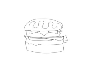 Continuous Line Drawing Of Teddy Bear. One Line Of Teddy Bear. Doll Continuous Line Art. Editable Outline.