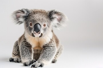 a koala bear with a white background