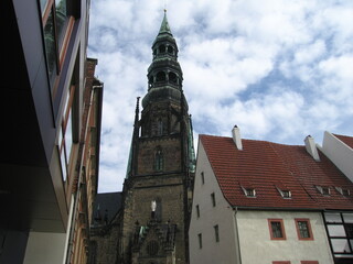 Kirchturm Zwickauer Dom in Zwickau in Sachsen