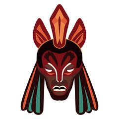 Indigenous mask vector illustration. - 765202958