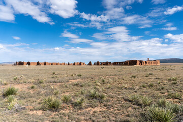 Fort Union National Monument in New Mexico. Preserves fort's adobe ruins along Santa Fe Trail.