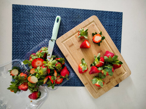 Cut Strawberries
