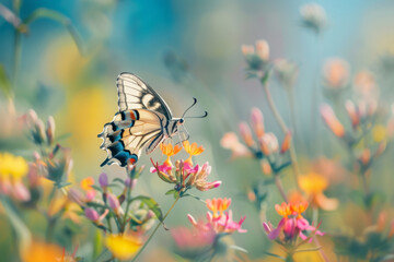 Butterfly on Wildflowers