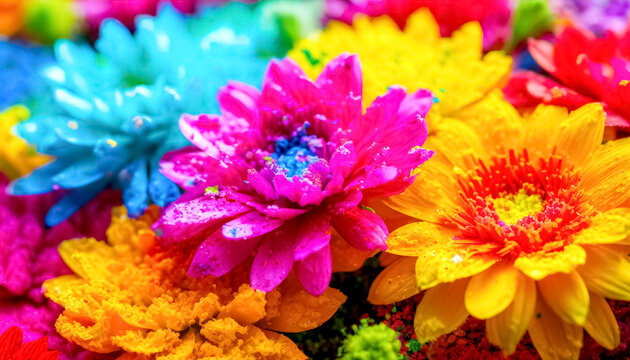 Bunte Bl&uuml;ten Hintergrund 