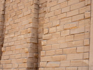 Brick texture of the Karnak temple of the god Amon Luxor , Egypt
