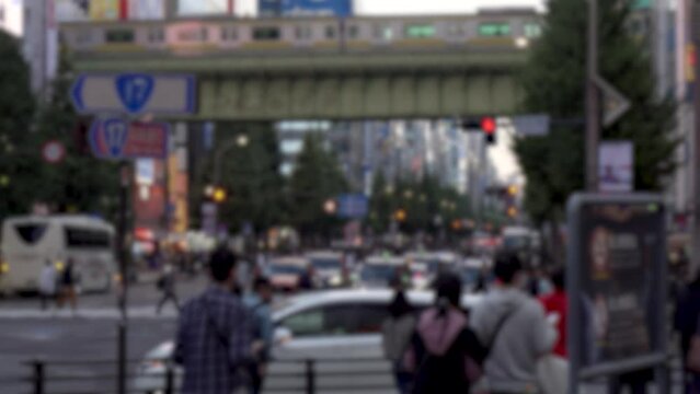 Akihabara Electronic Town in Tokyo, Japan - Blurred