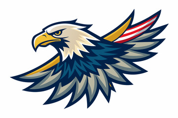 american eagle design vector white background simple Art