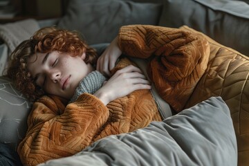 Young Child Sleeping on Couch