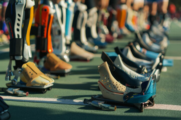 Array of Colorful Sports Prosthetics