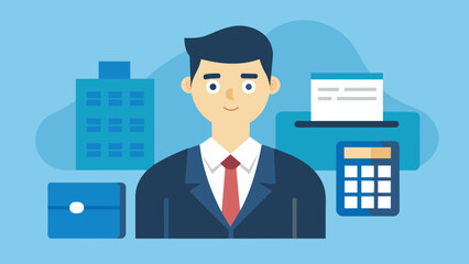 Professional Accountant Vector Illustration Enhance Your Financial Branding