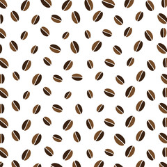 Coffe beans vector background
