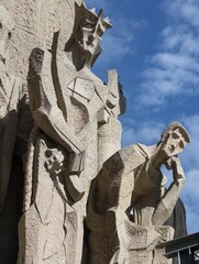 Some details of the very famous and majestic Cathedral of the Sagrada Familia, in Barcelona...