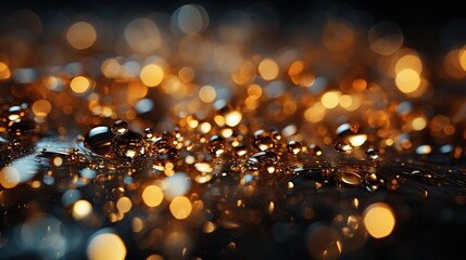 Abstract gold bokeh background